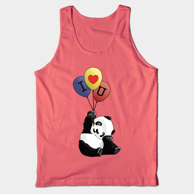 Panda Loves You Tank Top by ThinkingSimple